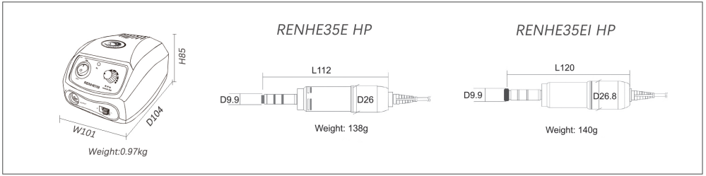 dimensions of renhe119-35EI 